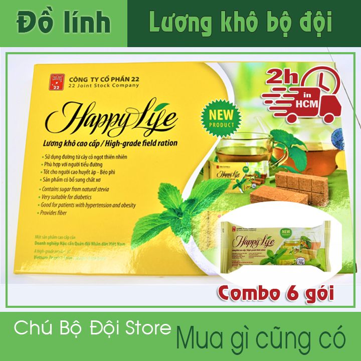 Lương khô QUÂN ĐỘl Happy Life New đồ ăn cho người người ăn kiêng, người tiểu đường, cao huyết áp, béo phì