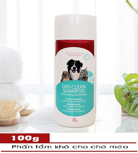 Phấn tắm khô bioline 100g cho chó mèo bompet