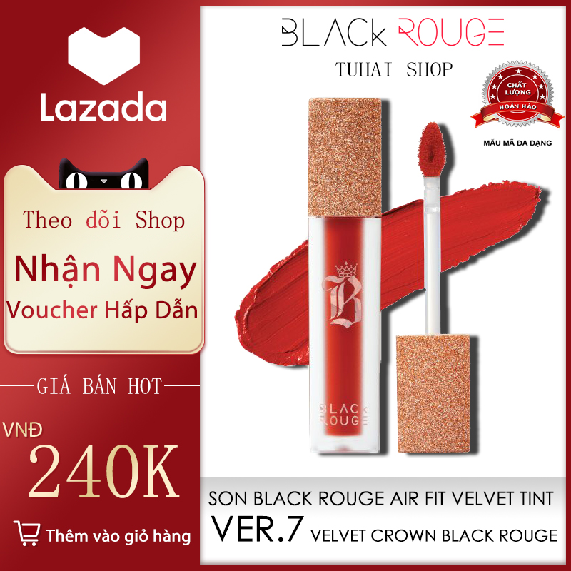 (New 2021) Son Lì Black Rouge Ver 7 Cao Cấp không trôi - CAM KẾT HÀNG CHUẨN CHÍNH HÃNG Son Không Chì, Chất Son Mịn, Mùi Thơm dịu nhẹ - Tuhai Shop