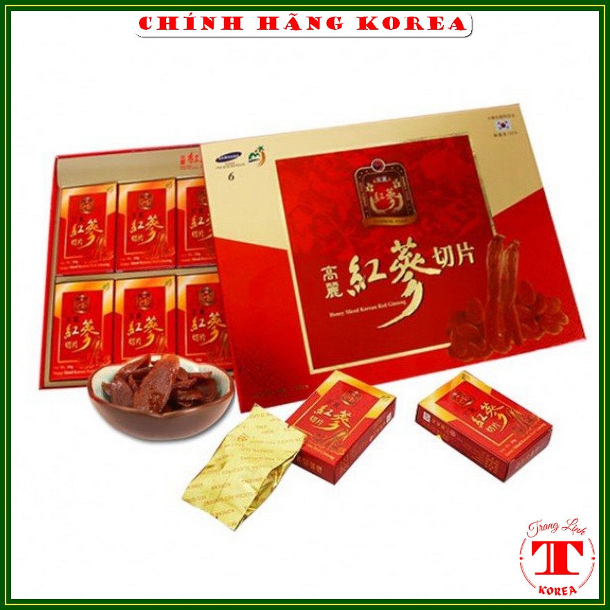 Hồng sâm lát tẩm mật ong Sambok hàn quốc, hộp 200g - Tăng thể lực, chống lão hóa, phòng ung thư - tranglinh