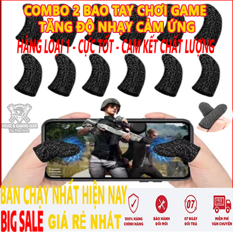 COMBO 2 Bao Tay - Găng Tay chơi Game chống Mồ Hôi, Tăng độ nhạy cảm ứng - Mẫu Mới