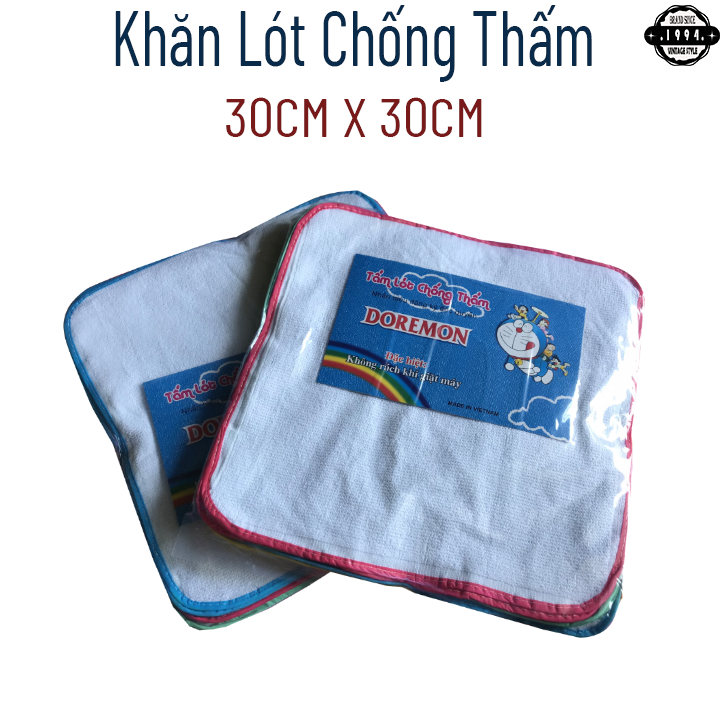 Khăn lót chống thấm Doremon 1 set / 10 khăn