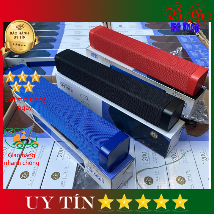 [LOA 2020] Loa bluetooth dáng dài iK22, Loa di động không dây bluetooth, Loa bluetooth 5.0 ngoài trời, bass âm thanh sống động