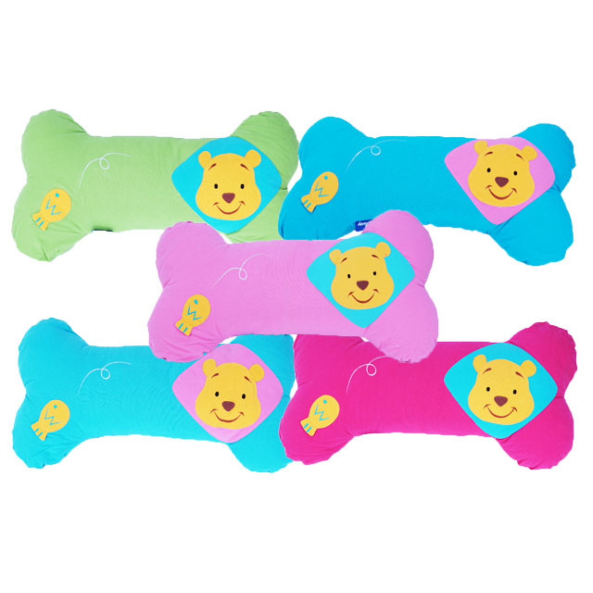 Gối ôm PINKISS hình xương Pooh loại trung kích thước 30x60cm