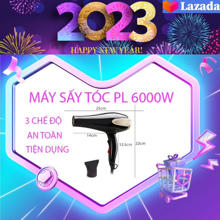 Máy sấy tóc,máy sấy,máy sấy tóc 2 chiều nóng lạnh,máy sấy tóc . PL PH-6615 6000W-Kiểu dáng sang trọng kèm đầu tản nhiệt -Máy tạo luồng gió an toàn không làm thương tổn cho tóc thiết kế không gây tiếng ồn