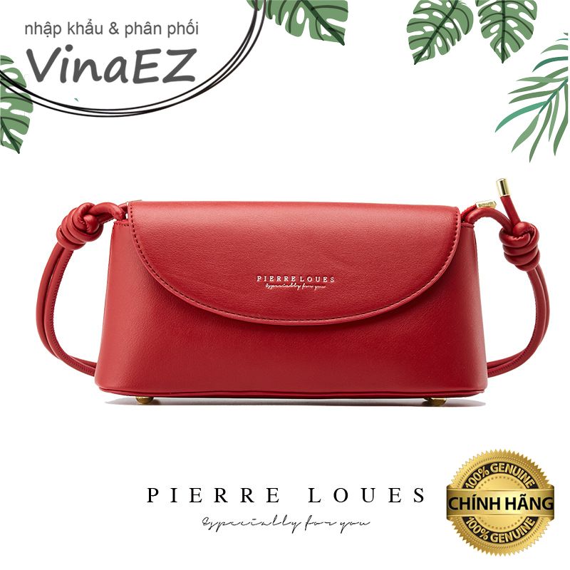 [FREESHIP]Túi xách đeo chéo Pierre Loues dáng túi trống đeo vai với 2 đầu gút thắt cách điệu - PL514