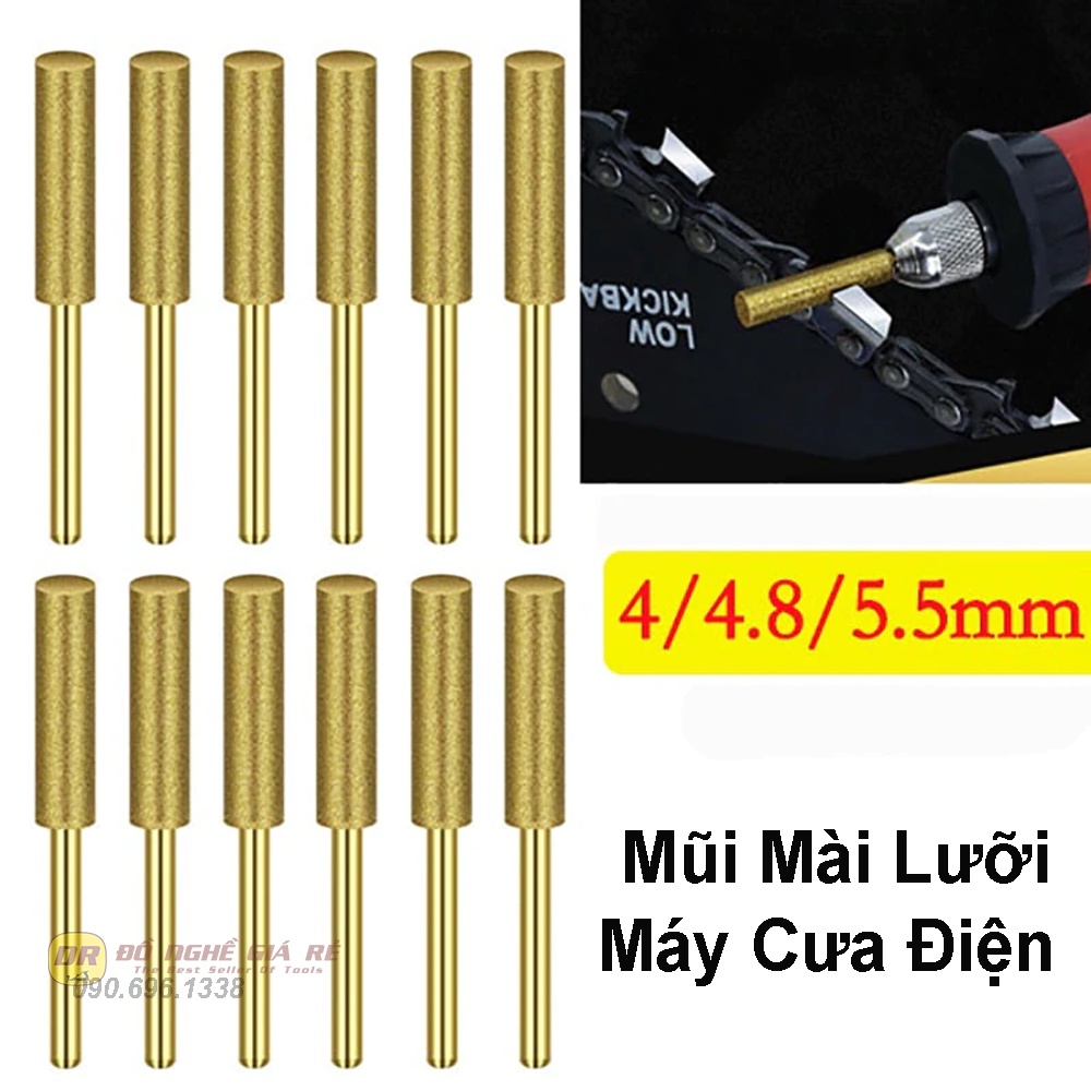 Dũa cưa máy cưa xích đá mài lưỡi cưa kim loại gắn máy khoan mini