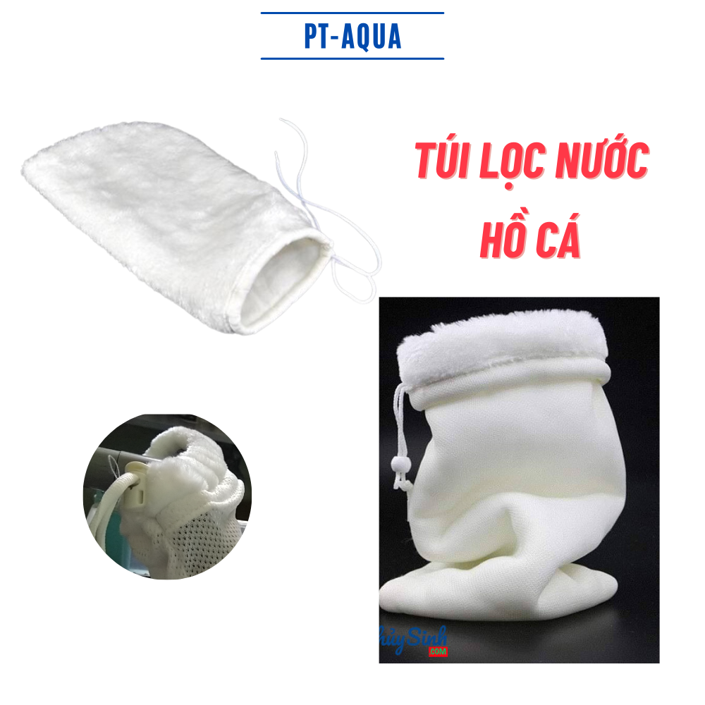 Túi lọc hồ cá 20x35cm, túi lưới lọc dây rút bể cá chống tràn kích thước 20x35cm