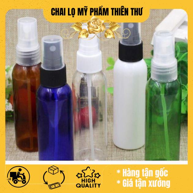 Chai nhựa pet xịt phun sương 100ml/50ml/30ml/20ml/10ml chiết mỹ phẩm
