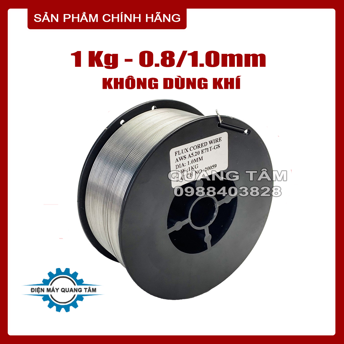 Cuộn dây hàn mig sắt không dùng khí 1kg - 1.0 và 0.8