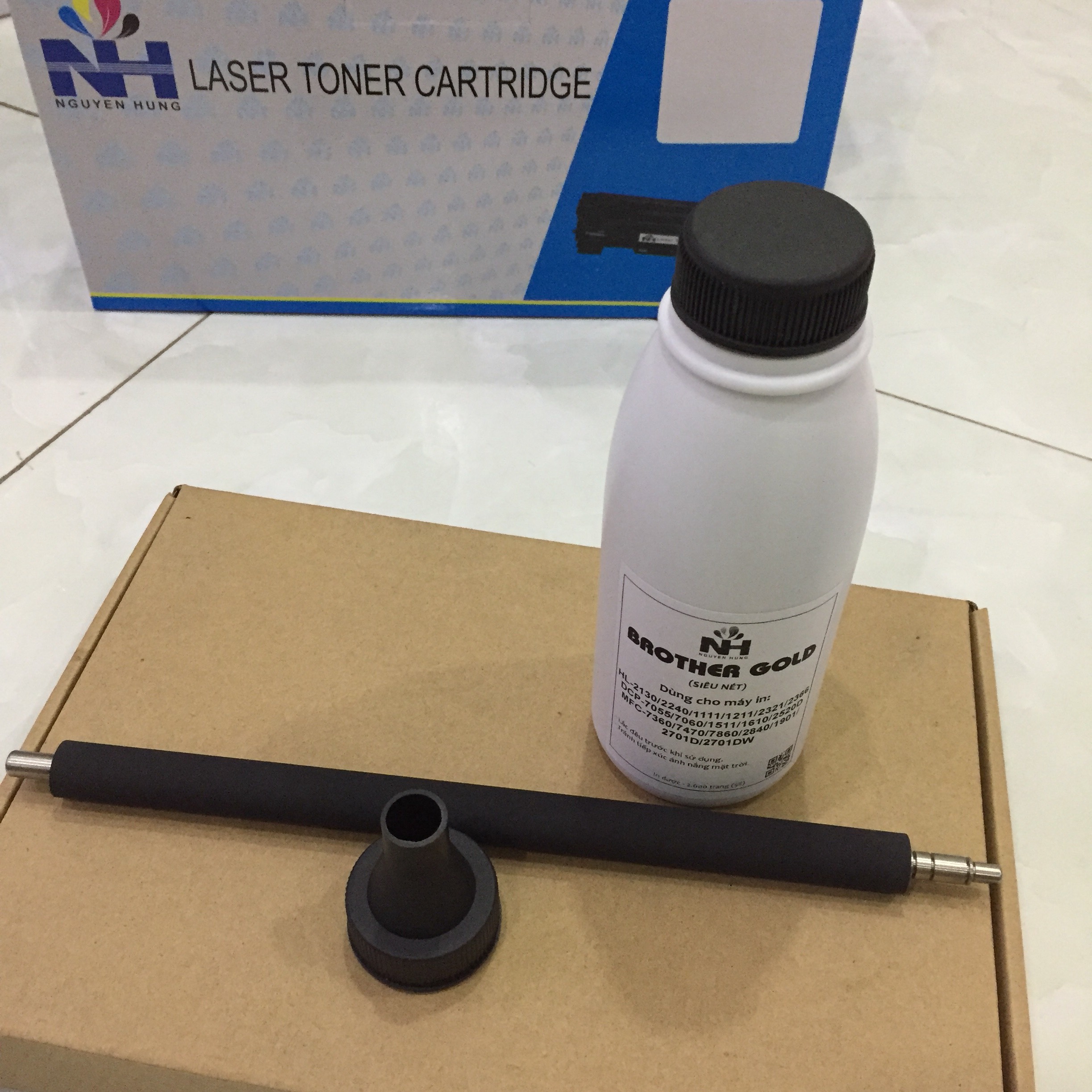 Combo Mực in + Trục từ + Phễu dùng cho hộp mực Brother TN 2385 (HL-2321D HL-L2361DN HL-2366DW DCP-2520D MFC-2701D/W)