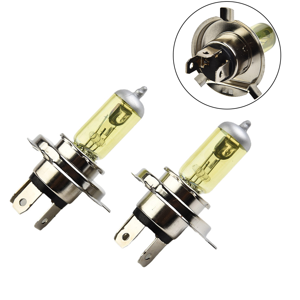 Bóng đèn halogen hổ phách H4 12V 100W 6000K đèn xenon thủy tinh thạch anh đèn pha ô tô