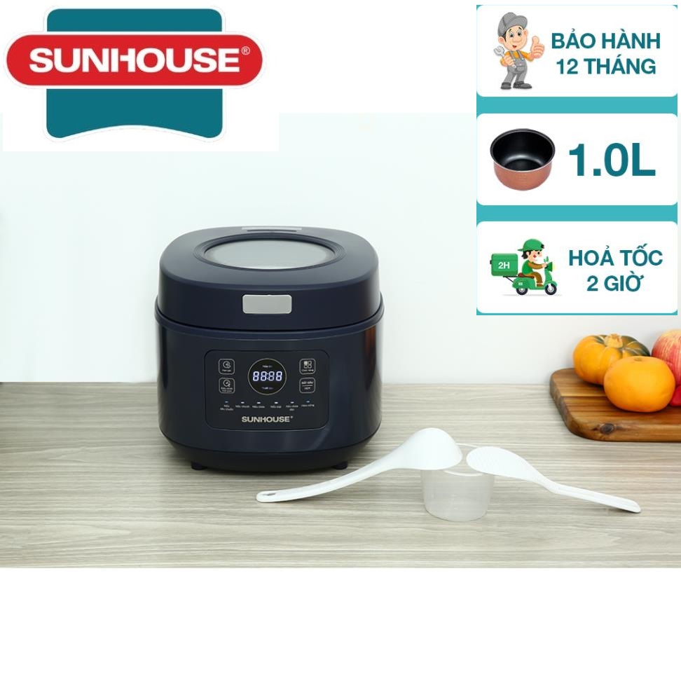 Nồi cơm điện tử 1l sunhouse shd8802 - bảo hành chính hãng 12 tháng