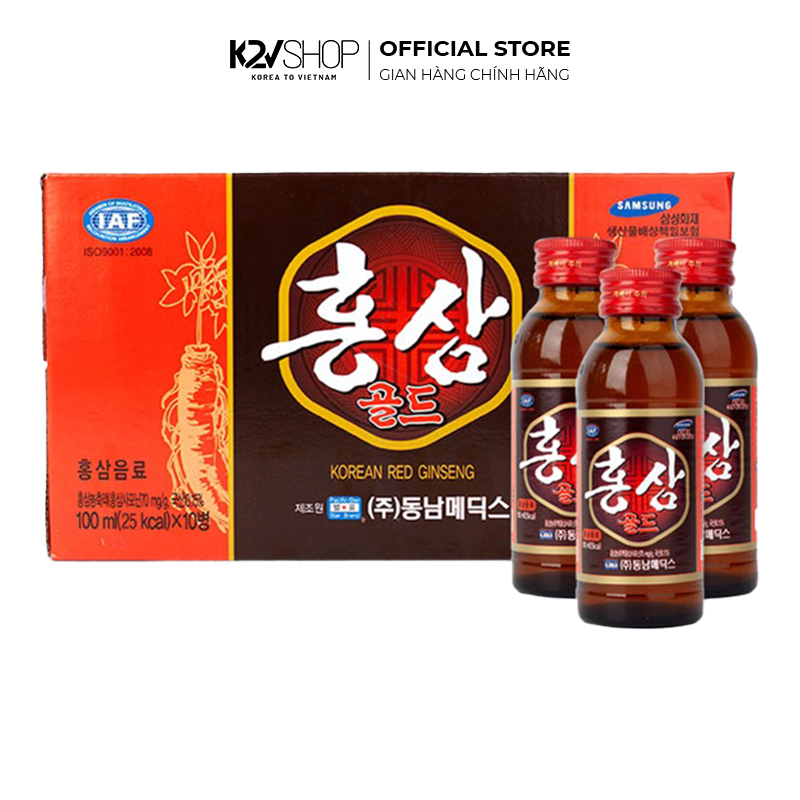 Combo 10 chai nước hồng sâm korea red ginseng 100ml