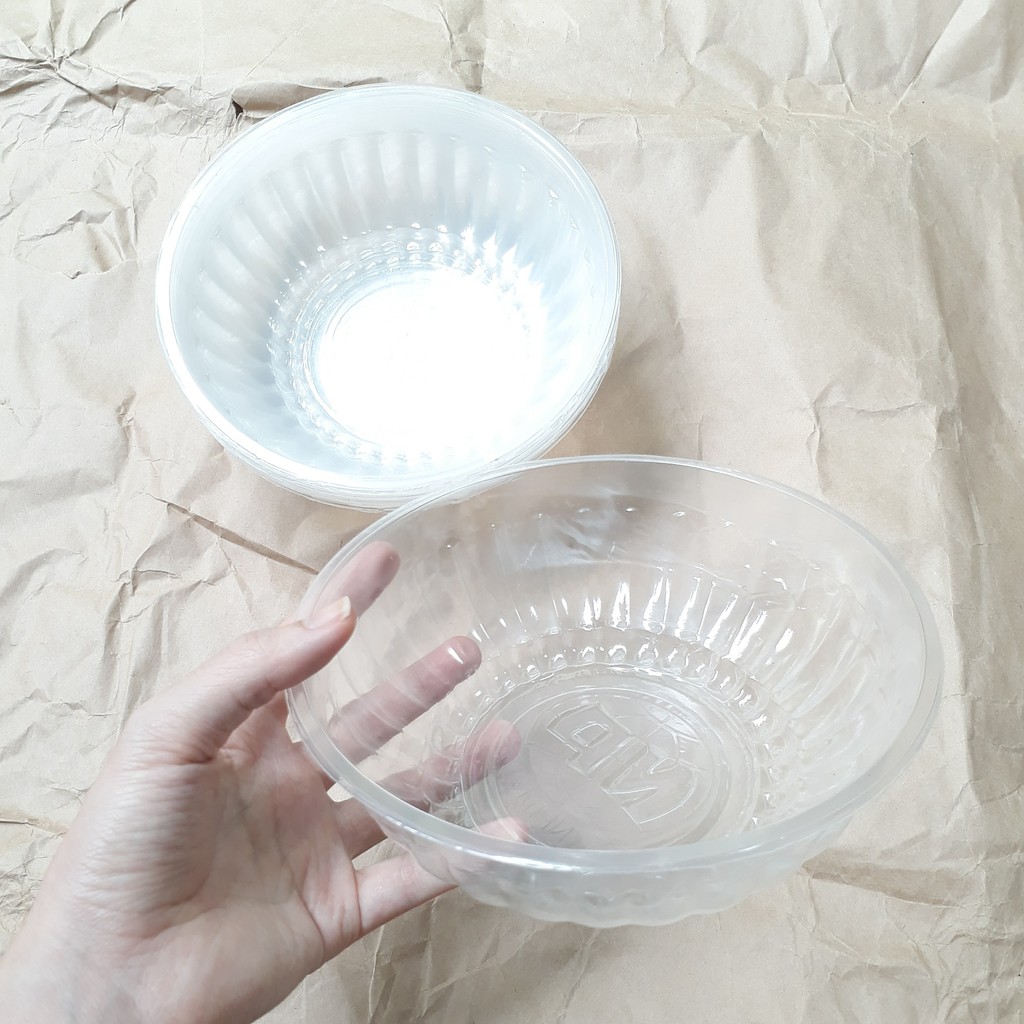 10 Tô Nhựa Chịu Nhiệt 17 X 6 Cm Dùng 1 Lần Bát Tô Đại 1 Lần Plastic Bowl