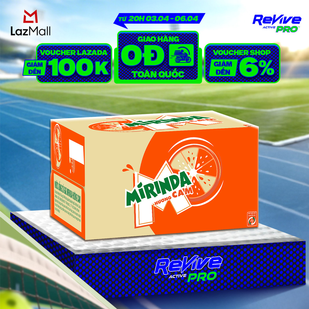 [SALE 4.4] Thùng 24 Chai Nước Giải Khát Mirinda Cam (390ml/chai)