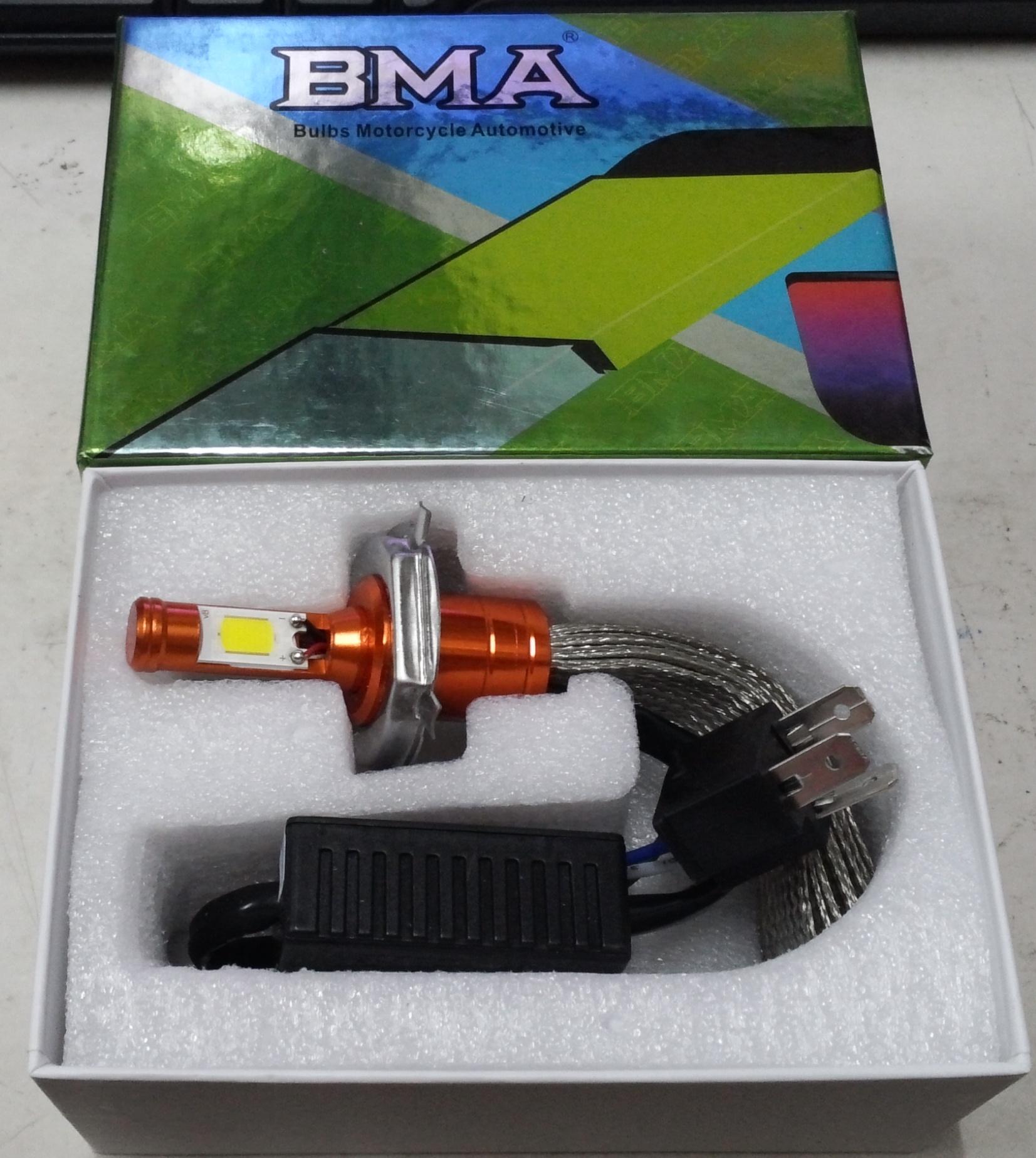 BMA Led Cao cấp - 1 Bóng đèn Led xe máy chân HS1 - chân H4 12v điện máy AC và điện bình DC