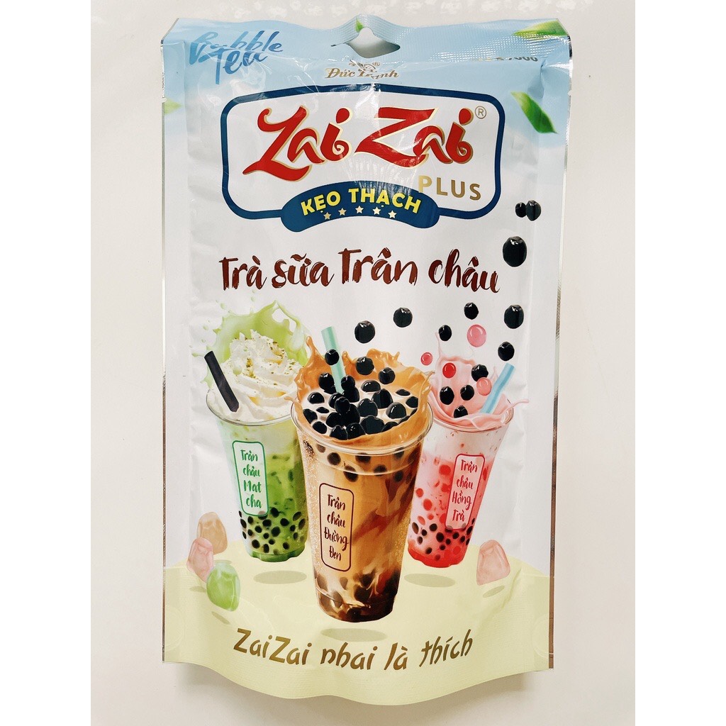 Thanh hoá - kẹo thạch zai zai zaizai trà sữa trân châu túi 320g