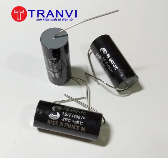 TỤ PHÂN TẦN LOA TREBLE 1,5MF 400V-BỘ 2 CÁI