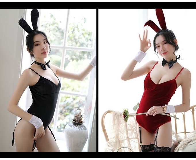 💎bộ cosplay nhung jum tai thỏ quyến rũ 5118 💎💎💎