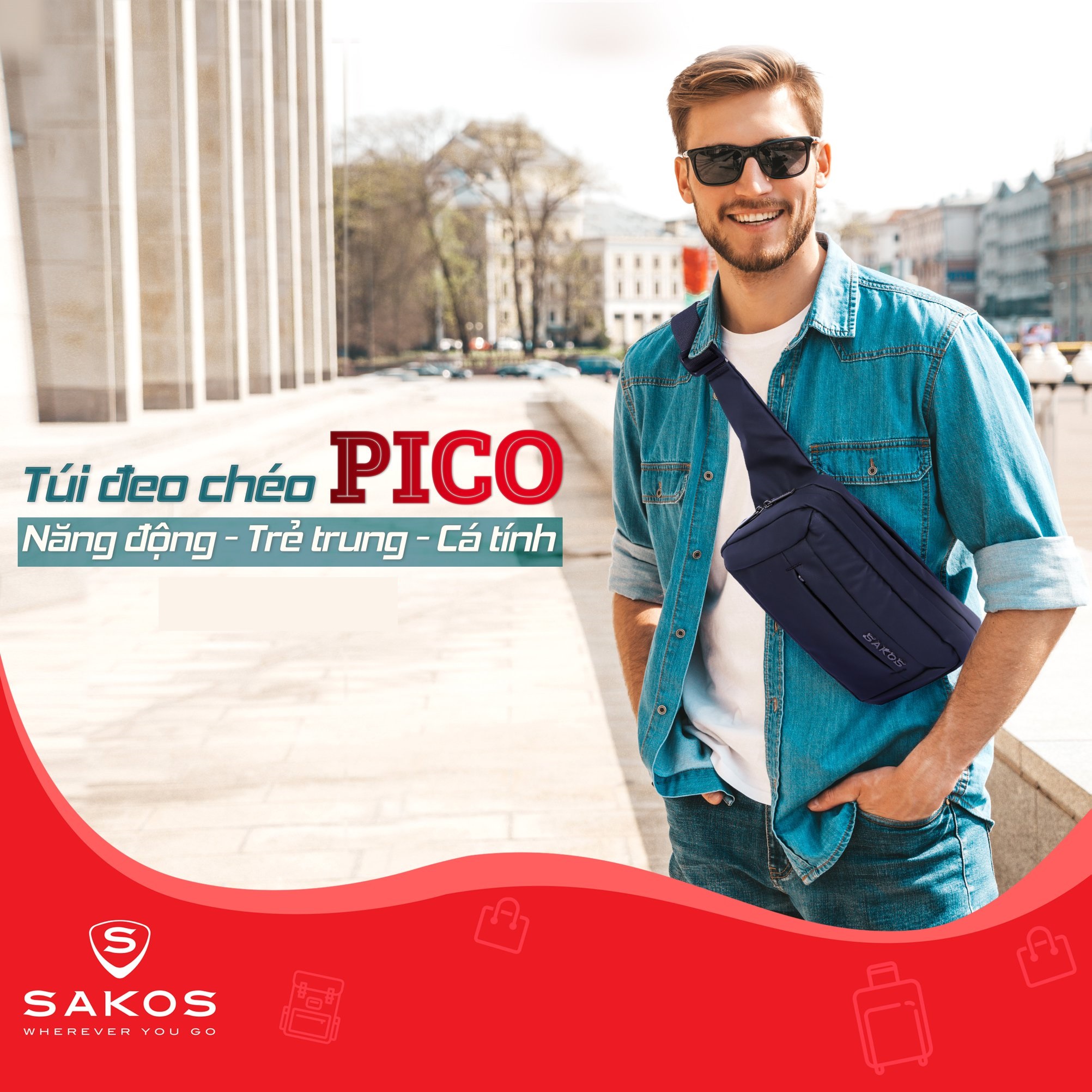 Túi đeo chéo sakos pico