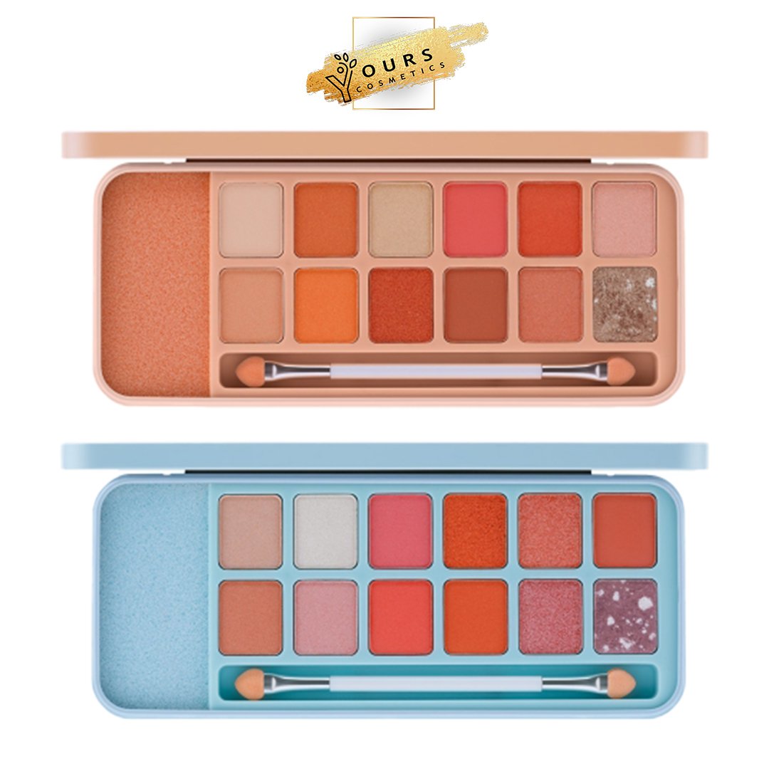 Bảng Màu Mắt Odbo Có Nhũ Tông Cam Đào Enjoy - Bảng Phấn Mắt Tông Cam Đào Odbo Enjoy Eyeshadow Có Nhũ OD297 No.02