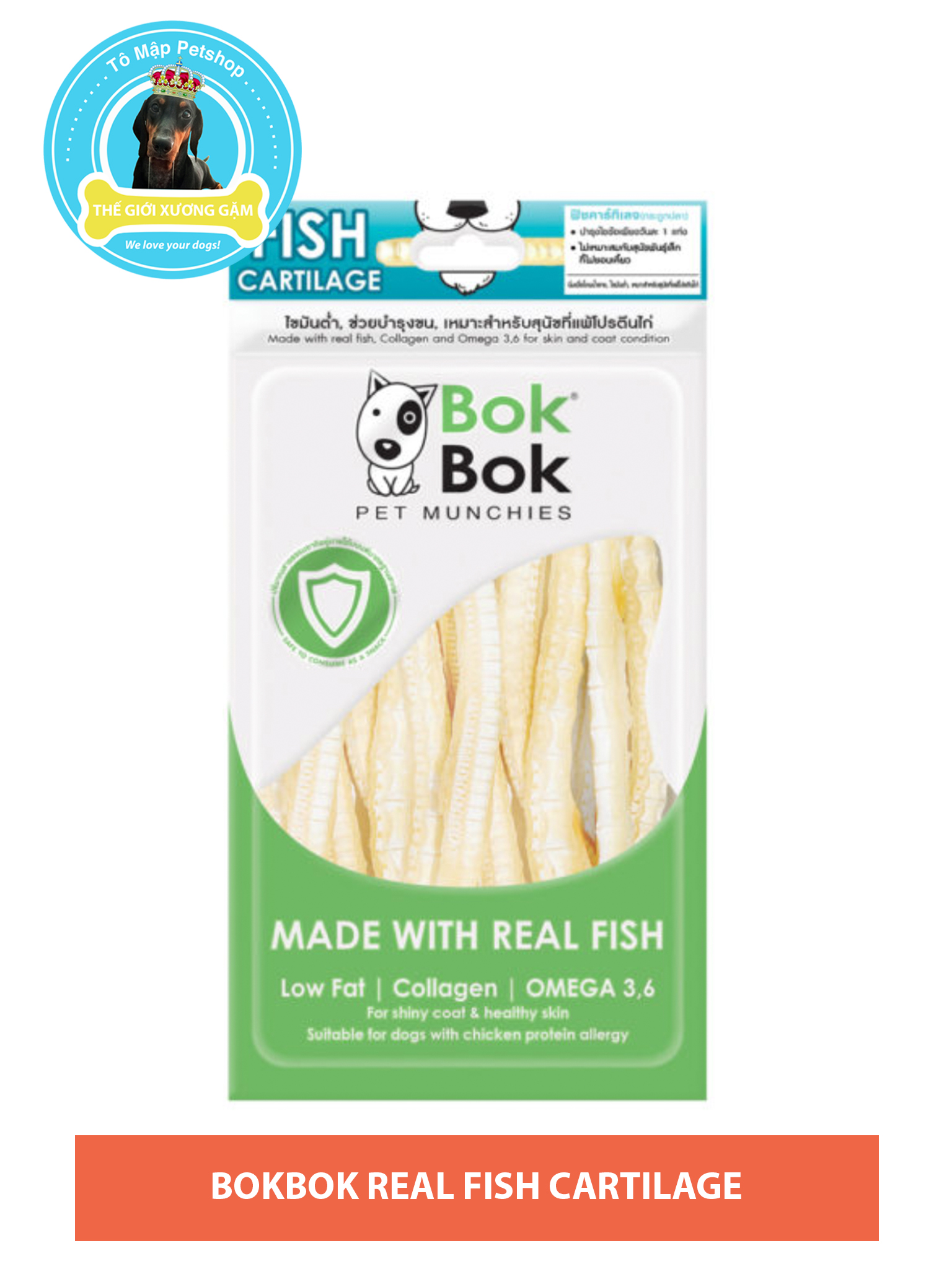 [NEW ARRIVAL] SỤN CÁ SẤY GIÒN BOKBOK NGUYÊN CHẤT 50GR
