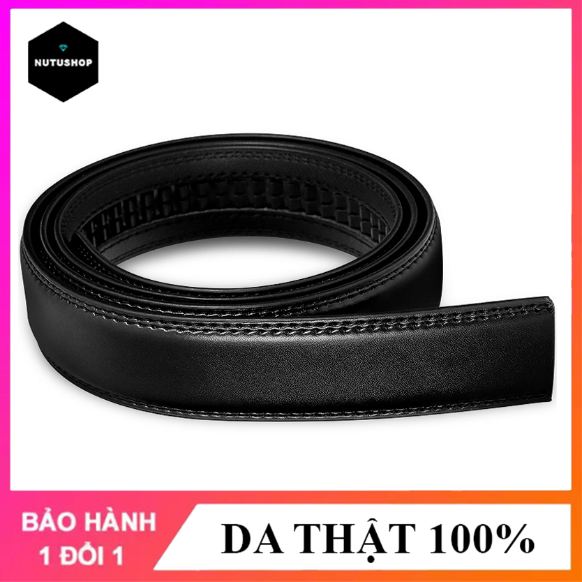 Dây thắt lưng nam dây nịt nam da bò hàng cao cấp dùng cho khóa tự động kích thước 3.5cm (không đầu khóa)-NT14