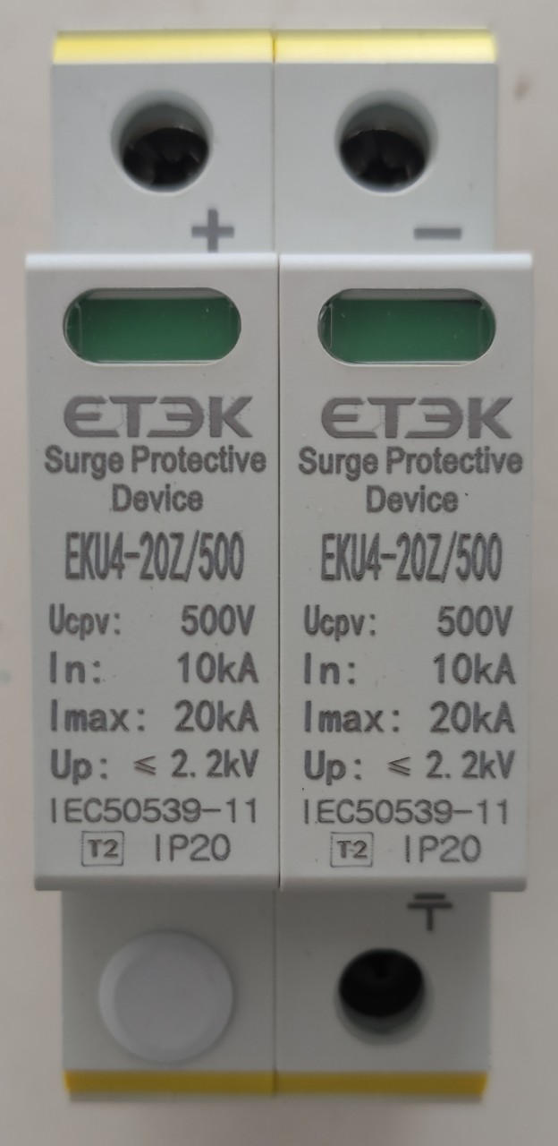 Cb chống sét lan truyền dc etek/spd-500vdc-2p