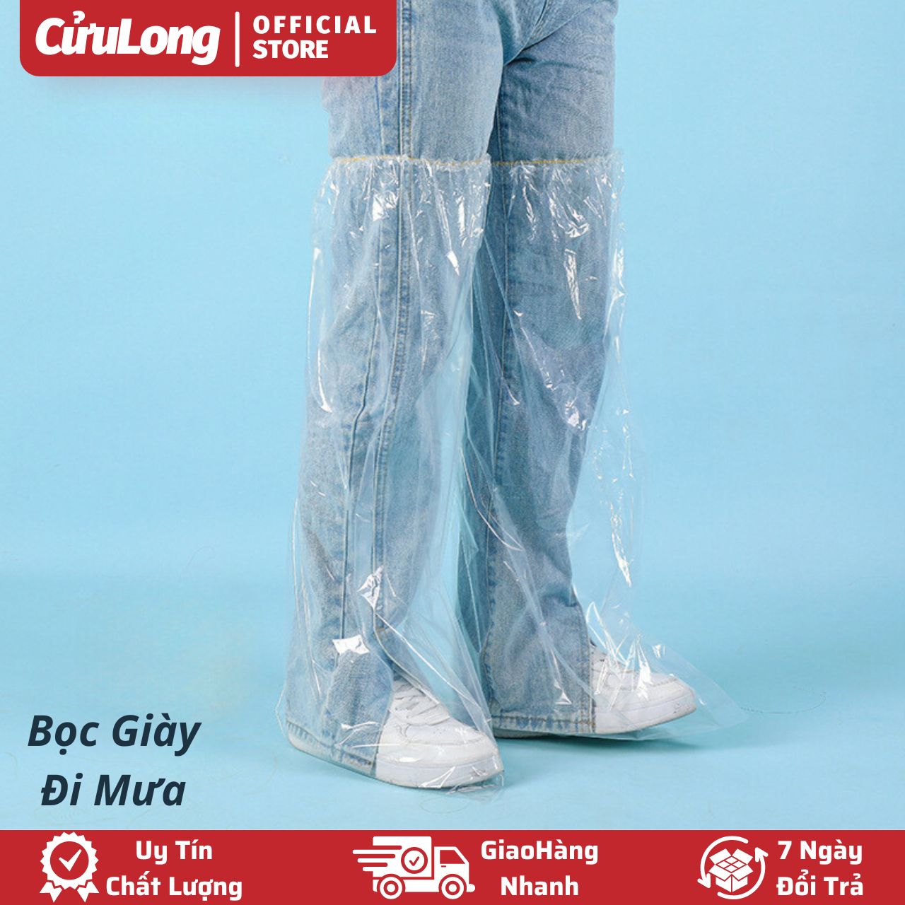Bọc Giày Trời Mưa chống nước đi mưa ủng bọc giày bảo vệ ống cao