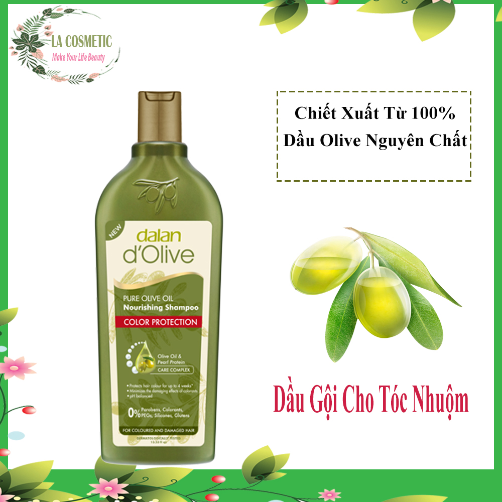 Dầu Gội Olive Cho Tóc Nhuộm Dalan D'olive Nourishing Shampoo Color Protection 400ml