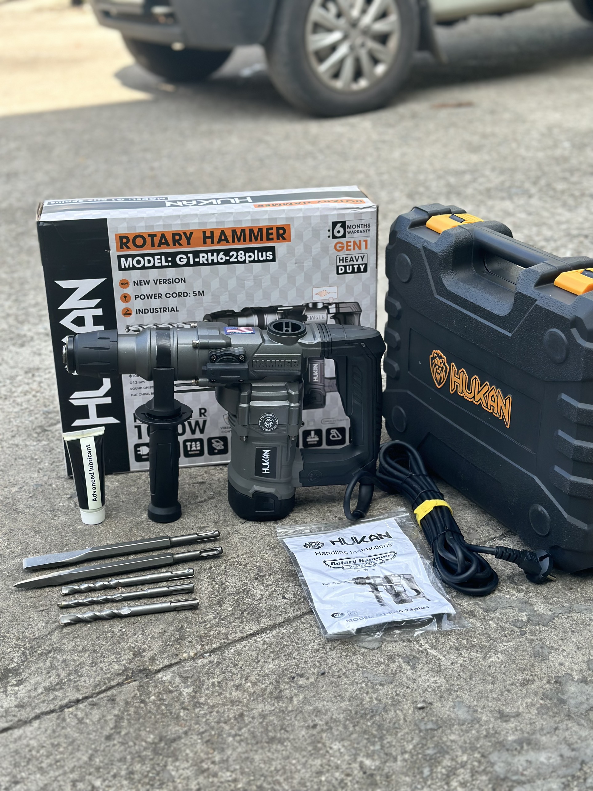 Máy khoan đục hukan rh6 - 28plus công suất 1020w 2 chức năng tặng kèm mũi đục và mũi khoan