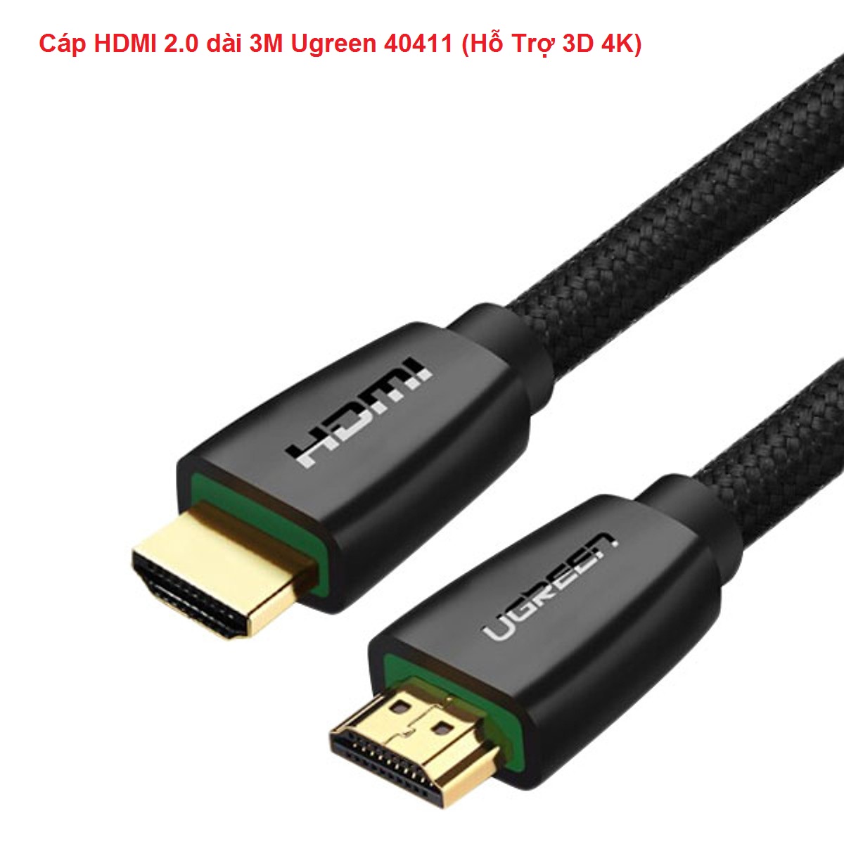Cáp hdmi 2.0 dài 3m ugreen 40411 chính hãng