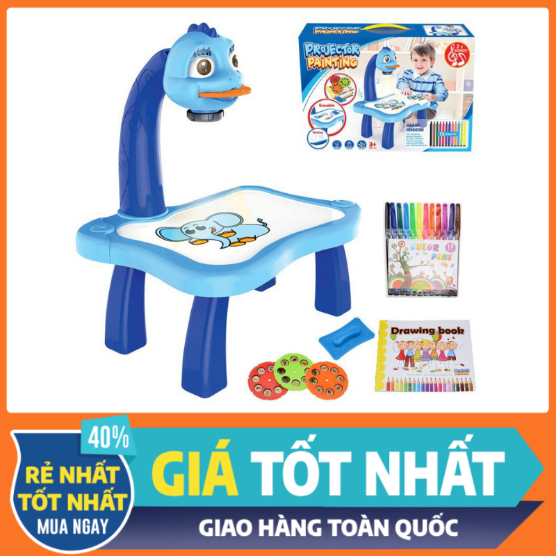 Bàn vẽ có đèn chiếu thông minh cho bé tập vẽ cao cấp,bộ đèn bàn máy chiếu học vẽ có nhạc