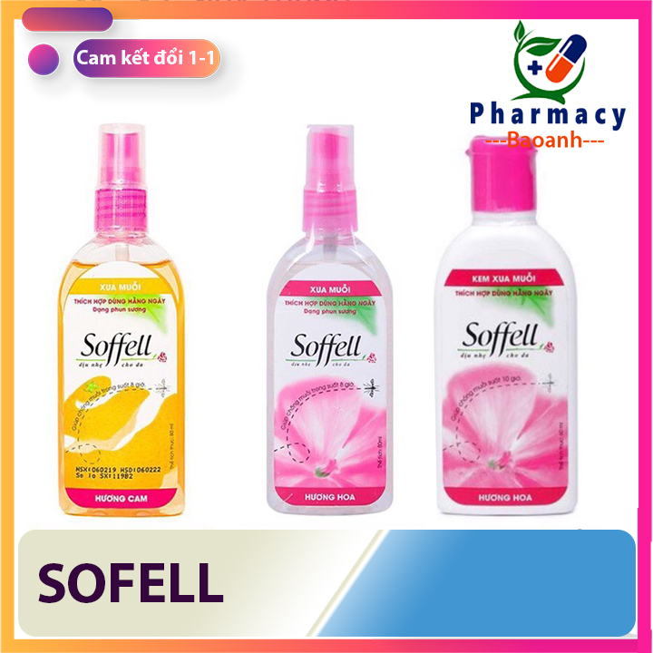 KEM CHỐNG MUỖI SOFFELL HƯƠNG HOA, DỊU NHẸ CHO LÀN DA - BẢO VỆ MUỖI CHO CẢ GIA ĐÌNH - DẠNG XỊT VÀ DẠNG KEM