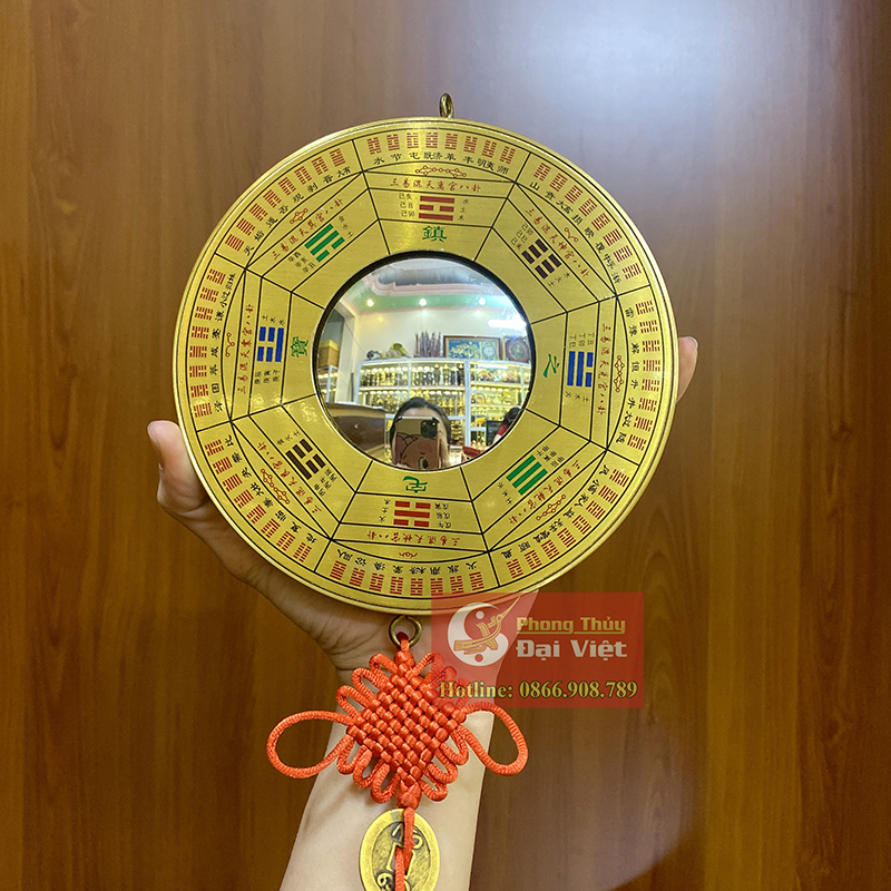 Gương hậu thiên bát quái đồng tròn cầu lồi
