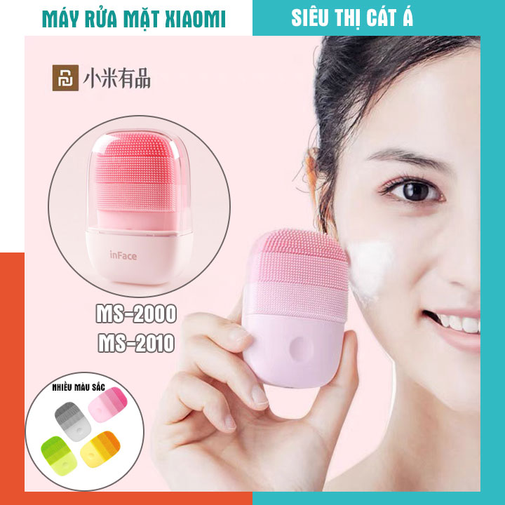Máy rửa mặt xiaomi sóng âm inface ms-2000, ms-2010 mini, rửa sạch sâu da mặt, thông thoáng lỗ chân lông - bh 12 tháng