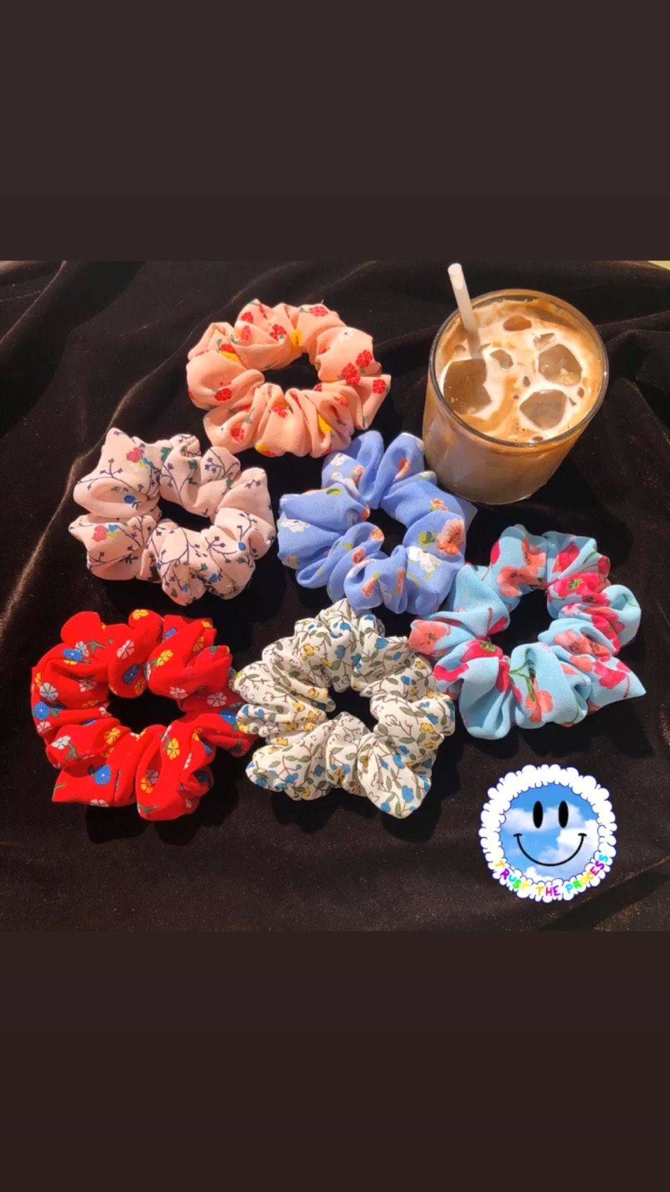 Combo 5 scrunchies họa tiết xinh xắn hottrend