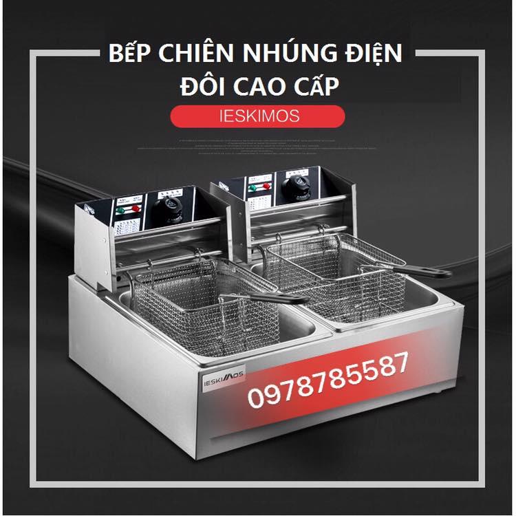 [HCM]Bếp chiên nhúng điện đôi 2 hoc