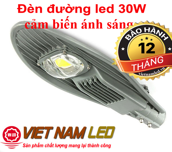 Đèn đường led 30W và 50W 1 mắt led, cảm biến ánh sáng