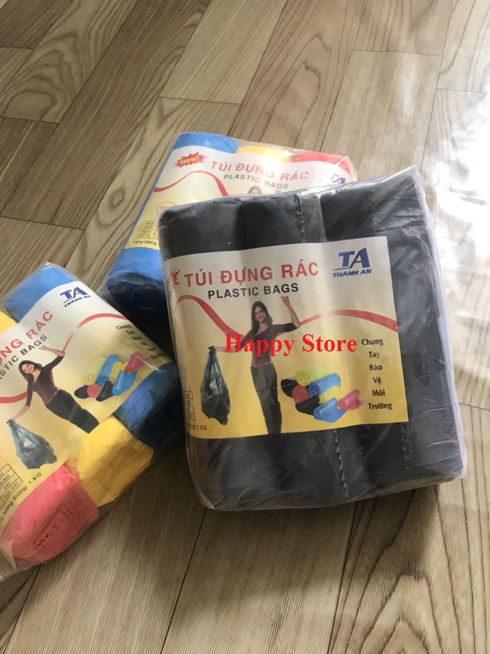 3 cuộn túi đựng rác đen