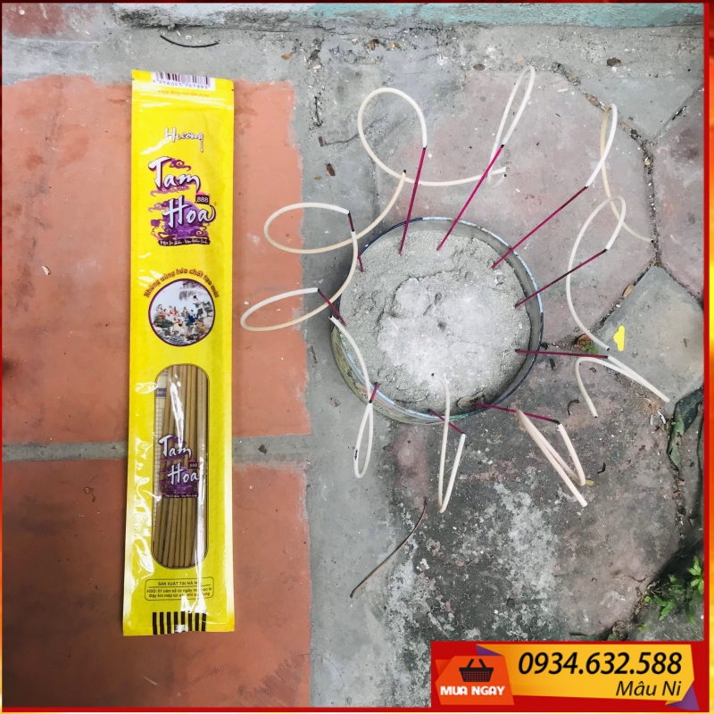 1 thẻ 30 nén NHANG HƯƠNG BÀN THỜ thắp đậu tàn đẹp TAM BẢO hương thơm mùi Trầm Bắc ,SPTC chất lượng