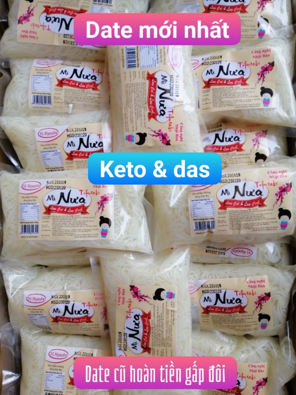 10 gói mì nưa keto das lowcarb