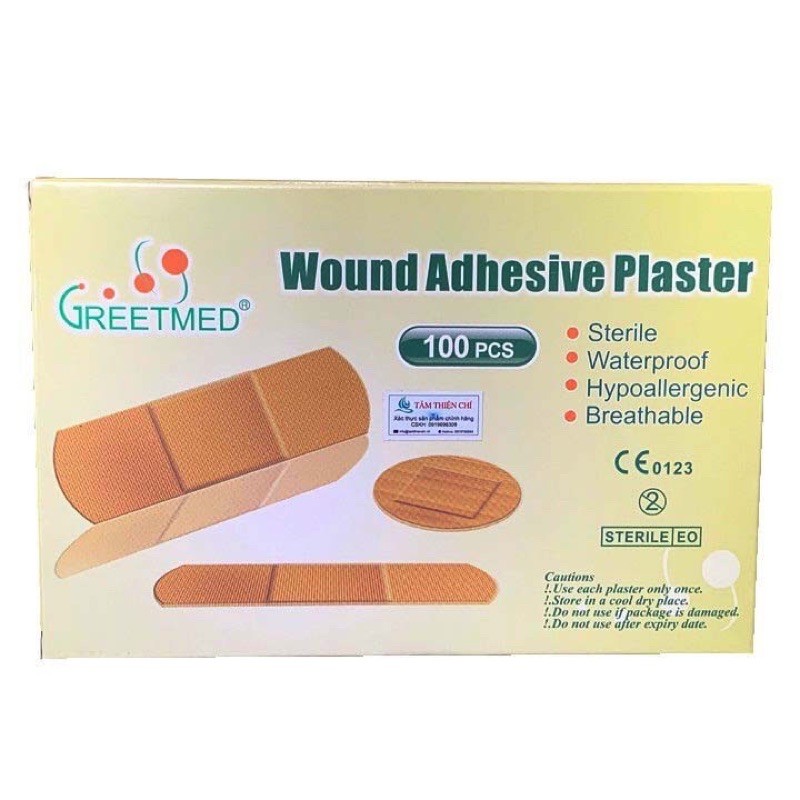 Băng cá nhân GREETMED 72 x 19mm hộp 100 cái