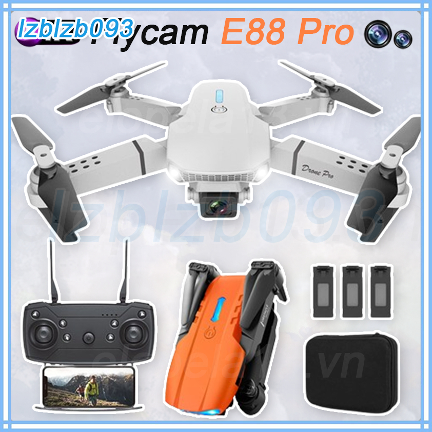 Flycam E88 Pro, 2 camera 4K,pin 1800mah ( tặng túi đựng) Flaycam Giá Rẻ, Máy Bay Điều Khiển Từ Xa điều khiển từ xa quay phim, chụp ảnh