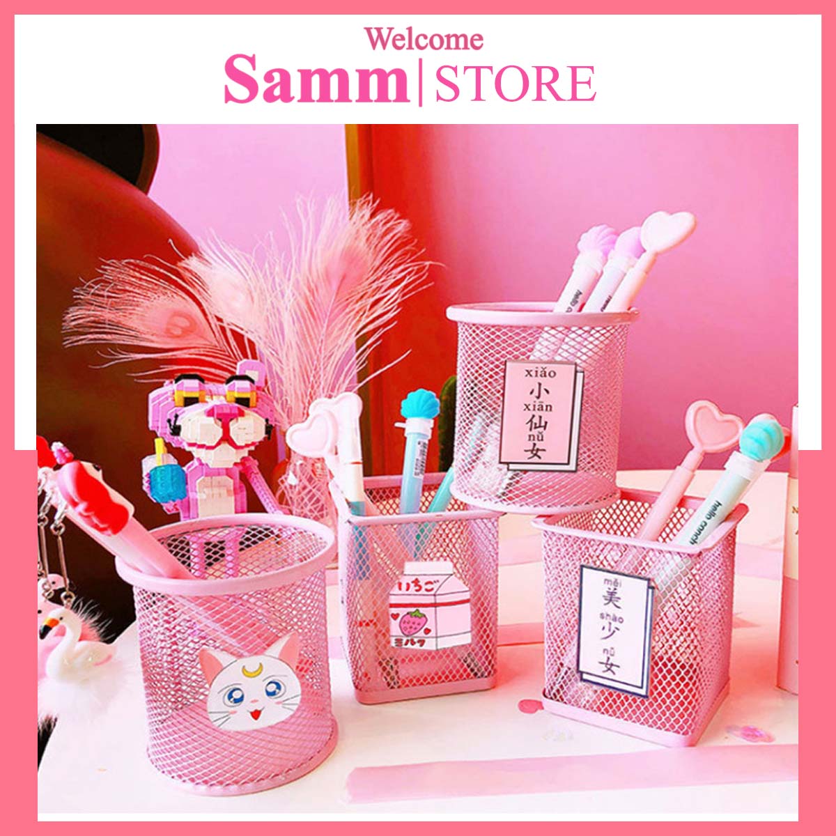 Hộp đựng bút để bàn nhiều mẫu cực dễ thương Gooo Store