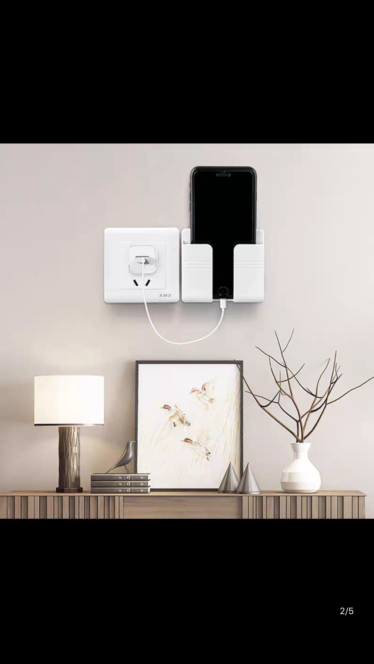 [Com bo 2]Giá đỡ điện thoại dán tường, kệ đựng remote điều khiển có sẵn miếng dán tường,Tiện Dụng, tạo sự ngăn lắp cho không gian sống