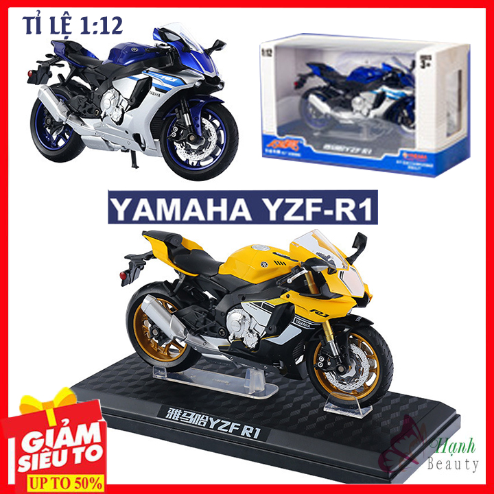 Mô hình xe Yamaha YZF R1 tỉ lệ 1:12 Full Box tặng kèm đế trưng bày