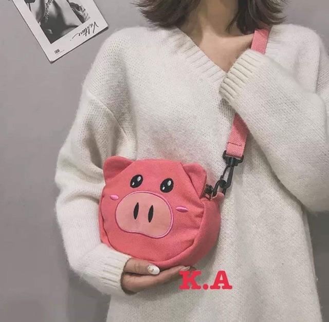 Túi đeo chéo hình lợn cute