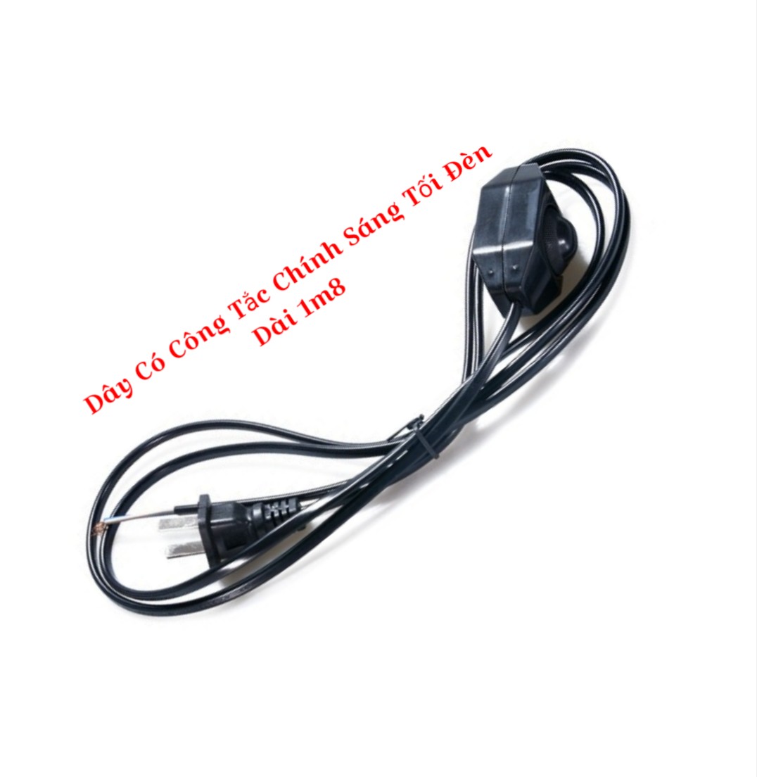 Bộ Dây và Công Tắc Điều Chỉnh Sáng Tối Cho Đèn Dài 1m8